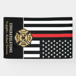 Lona Graduación de Bandera Roja de la Academia de Bombe