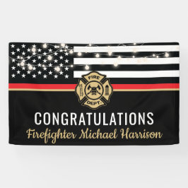 Lona Graduación de Bandera Roja de la Academia de Bombe