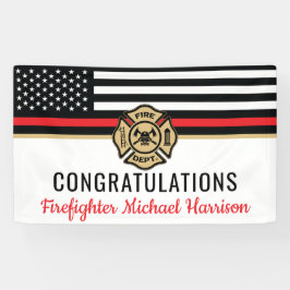 Lona Graduación de Bandera Roja de la Academia de Bombe