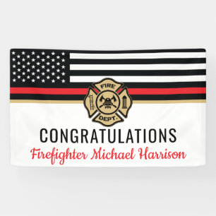 Lona Graduación de Bandera Roja de la Academia de Bombe