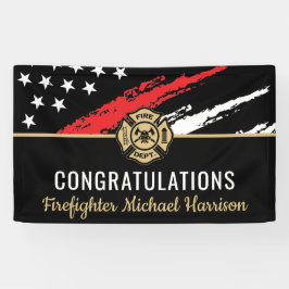 Lona Graduación de Bandera Roja de la Academia de Bombe