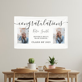 Lona Graduación de caligrafía de escritura moderna 2 Fo