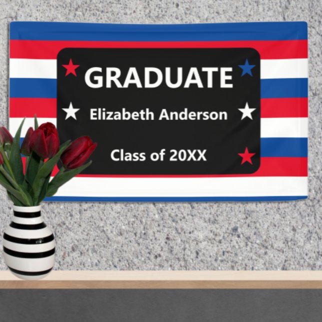 Lona Graduación de Estrellas y Tiras Patrióticas (Subido por el creador)