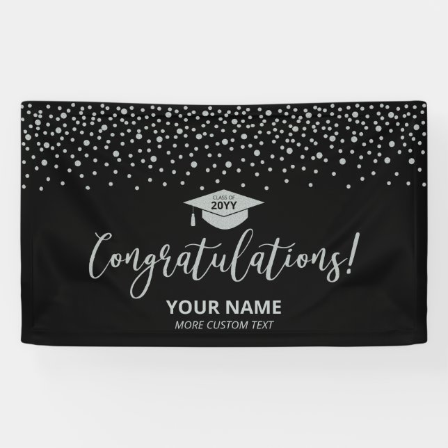 Lona Graduación de felicitaciones a los Confetti de Pla (Horizontal)