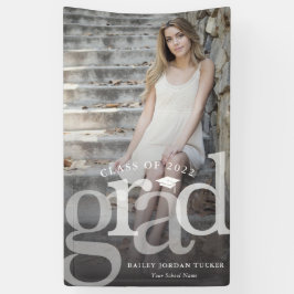 Lona Graduación de fotografía de ombre negro GRAD en ne