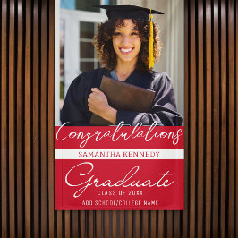 Lona Graduación De Fotografía Grad Clase De 2023 Rojo