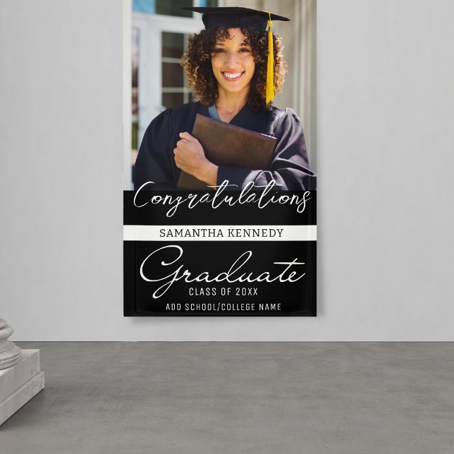 Lona Graduación De Fotografía Grad Clase De 2025 Negro (Subido por el creador)