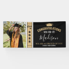 Lona Graduación de fotografía simple y elegante de colo