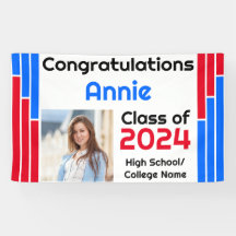 Graduación de fotos de barras rojas y azules