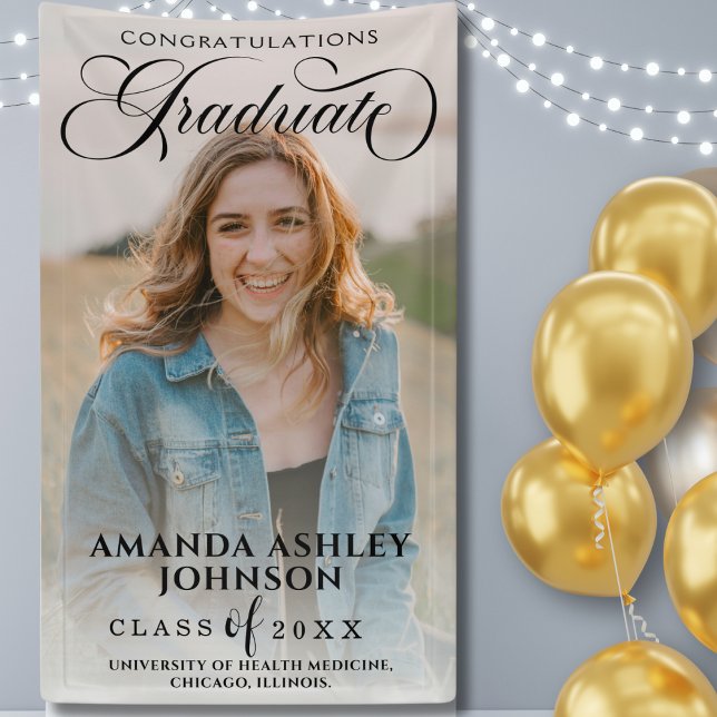 Lona Graduación de fotos de felicitaciones a Black Scri (Subido por el creador)