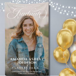 Lona Graduación de fotos de felicitaciones por guión bl