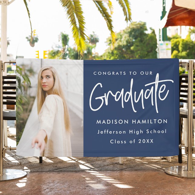 Lona Graduación de fotos de la Marina de Guión Preppy (Subido por el creador)