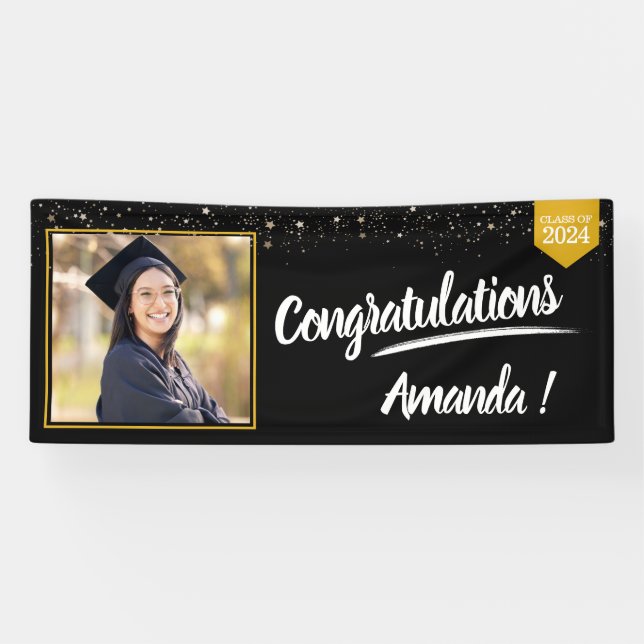 Lona Graduación de fotos personalizada (Horizontal)