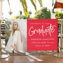 Graduación de fotos rojas con guión precoz