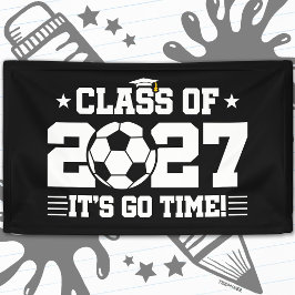 Lona Graduación de Fútbol Hora de Partir Clase de Gradu