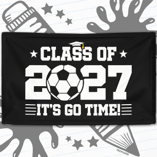 Lona Graduación de Fútbol Hora de Partir Clase de Gradu