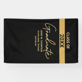 Lona Graduación de grado en el año de clase negra