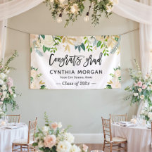 Graduación de Graduado Floral de Oro de Marfil