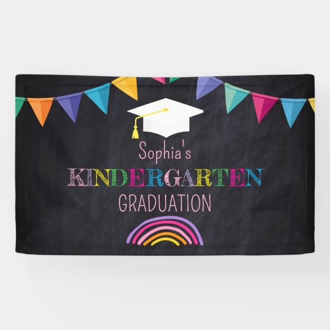 Lona Graduación de jardín de niñas (Horizontal)
