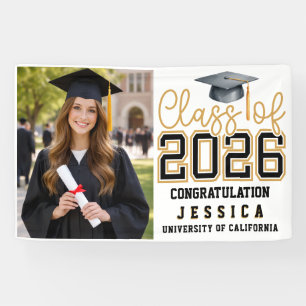 Lona Graduación de la clase de 2025 Personalizada