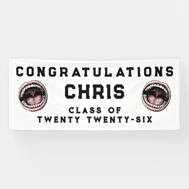 Lona Graduación de la Escuela Dental Dentista (Horizontal)