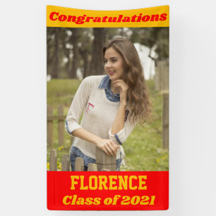 Lona Graduación de la felicitación por el oro rojo