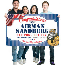 Lona Graduación de la fuerza aérea 321 mascota de tigre