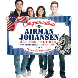 Lona Graduación de la Fuerza Aérea 331 Mascota del paqu