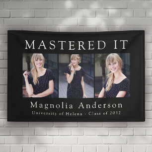 Lona Graduación de máster en Collage de fotos de TI dom