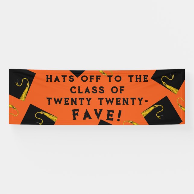 Lona Graduación de naranja 2025 Clase superior (Horizontal)