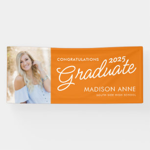 Lona Graduación de Naranja de imágenes con guión modern