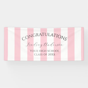 Lona Graduación de niñas rosa personalizada