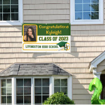 Graduación de Vinilo Verde y Oro