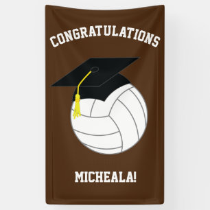 Lona Graduación de voleibol Brown