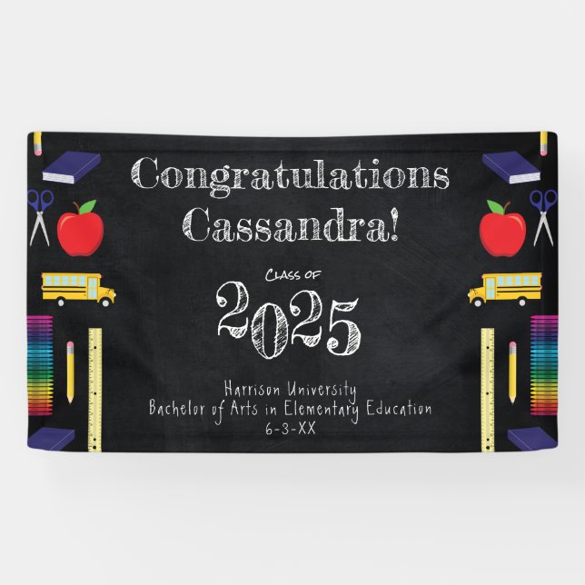 Lona Graduación en el Cuadro de Estudios de Maestros (Horizontal)