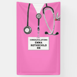 Lona Graduación en la escuela de enfermería