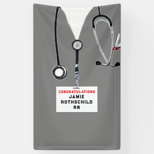 Lona Graduación en la escuela de enfermería (Vertical)
