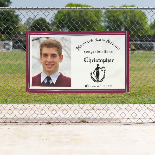 Lona Graduación, Facultad de Derecho, Rojo, Personaliza (In situ)