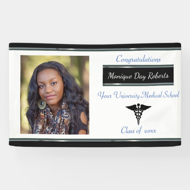 Lona Graduación, Facultad de Medicina, Foto Personaliza (Horizontal)