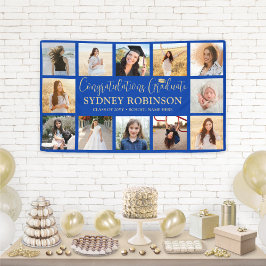 Lona Graduación Felicitaciones Collage de fotos Real Or