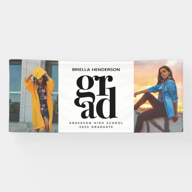 Lona Graduación moderna de fotografía (Horizontal)