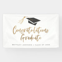 Graduación moderna de la enhorabuena del casquillo