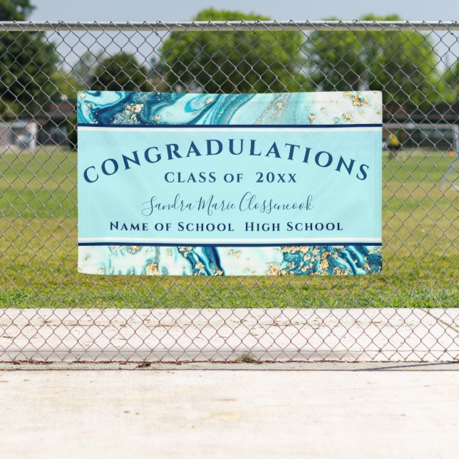 Lona Graduación moderna Purpurina B de oro de remolino  (In situ)