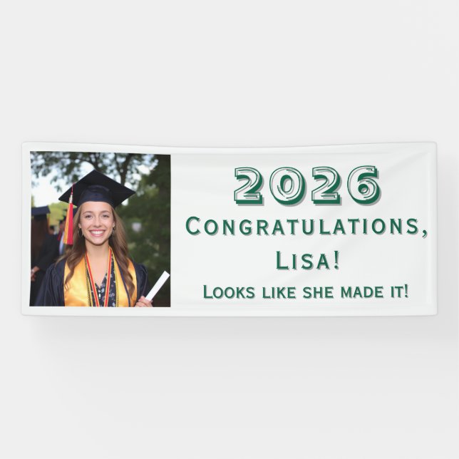 Lona Graduación Personalizable  (Horizontal)