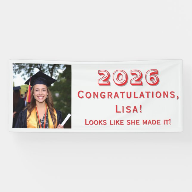 Lona Graduación Personalizable  (Horizontal)