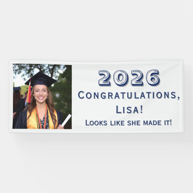 Lona Graduación Personalizable  (Horizontal)