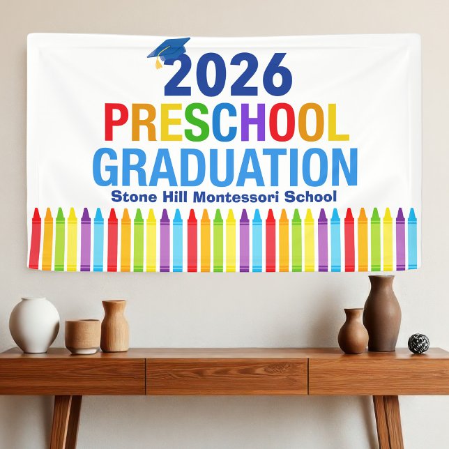 Lona Graduación personalizable de preescolar 2026 (Subido por el creador)