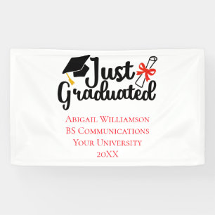 Lona Graduación Personalizada de Escuela Secundaria y U