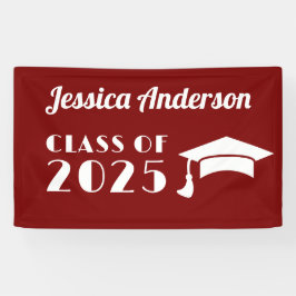 Lona Graduación personalizada de Marrón y Blanco