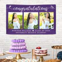 Graduación púrpura 3 Foto Corazón de caligrafía mo